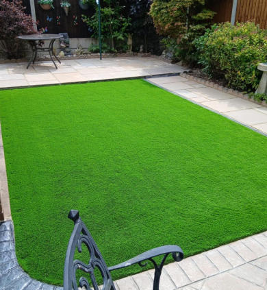 artificial lawn base layer with hardcore