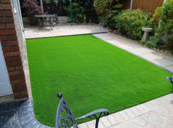 artificial lawn base layer with hardcore